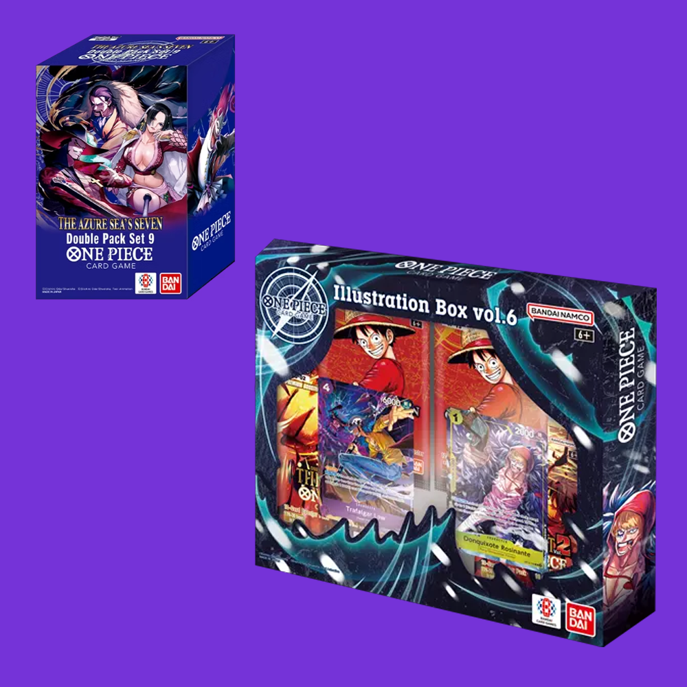 BUNDLE: One Piece Card Game: Illustration Box Vol.6 (IB-06) & Double Pack Set (DP-09)