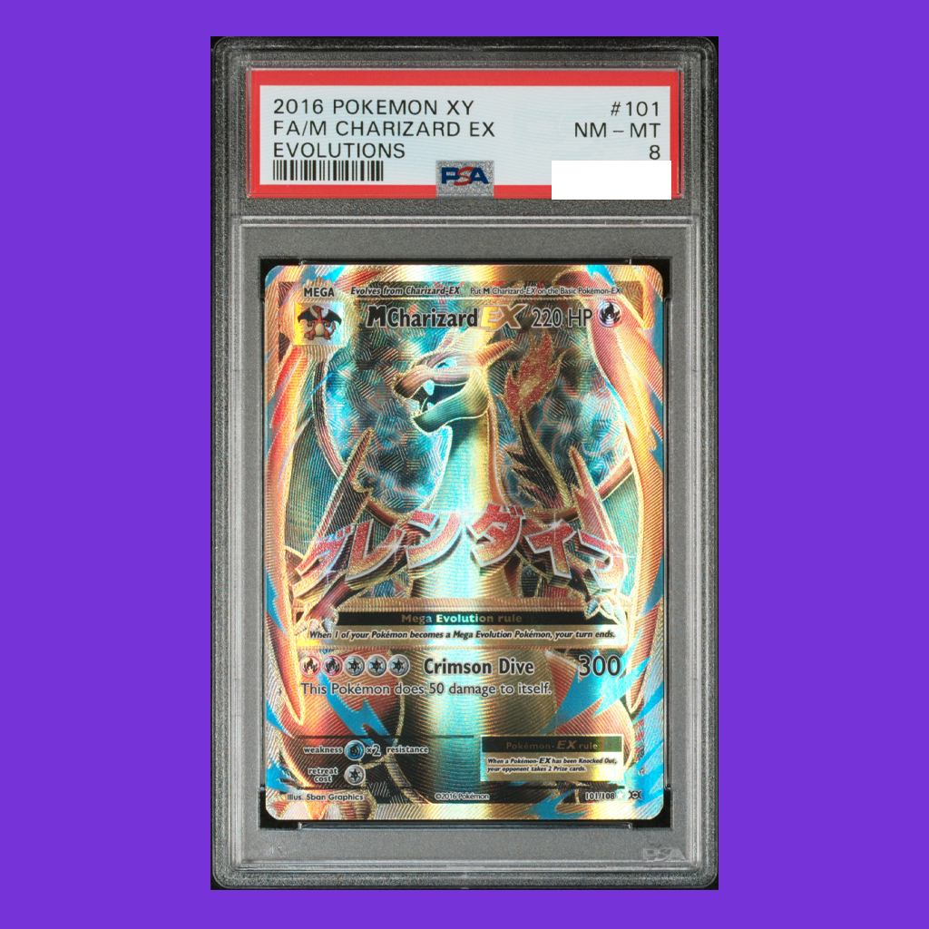 PSA 8 M Charizard EX 101/108 Full Art Evolutions English 2016