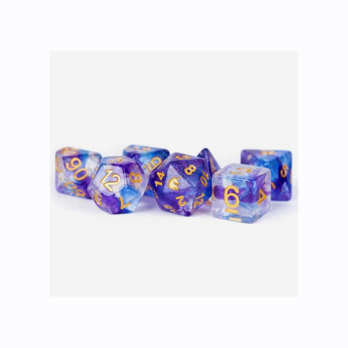 Resin Poly Dice Set: Unicorn Midnight Fantasy