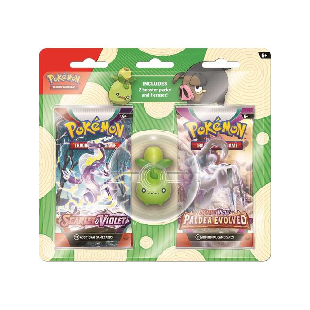 Pokémon Back to School 2023 Eraser Set Smoliv/Lechonk