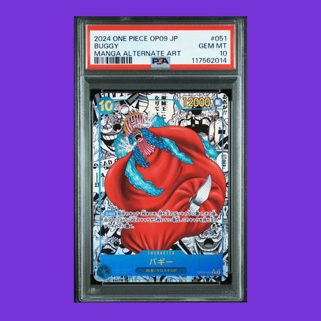 PSA 10 Buggy OP09-051 Japanese Manga Alternate Art - OP09