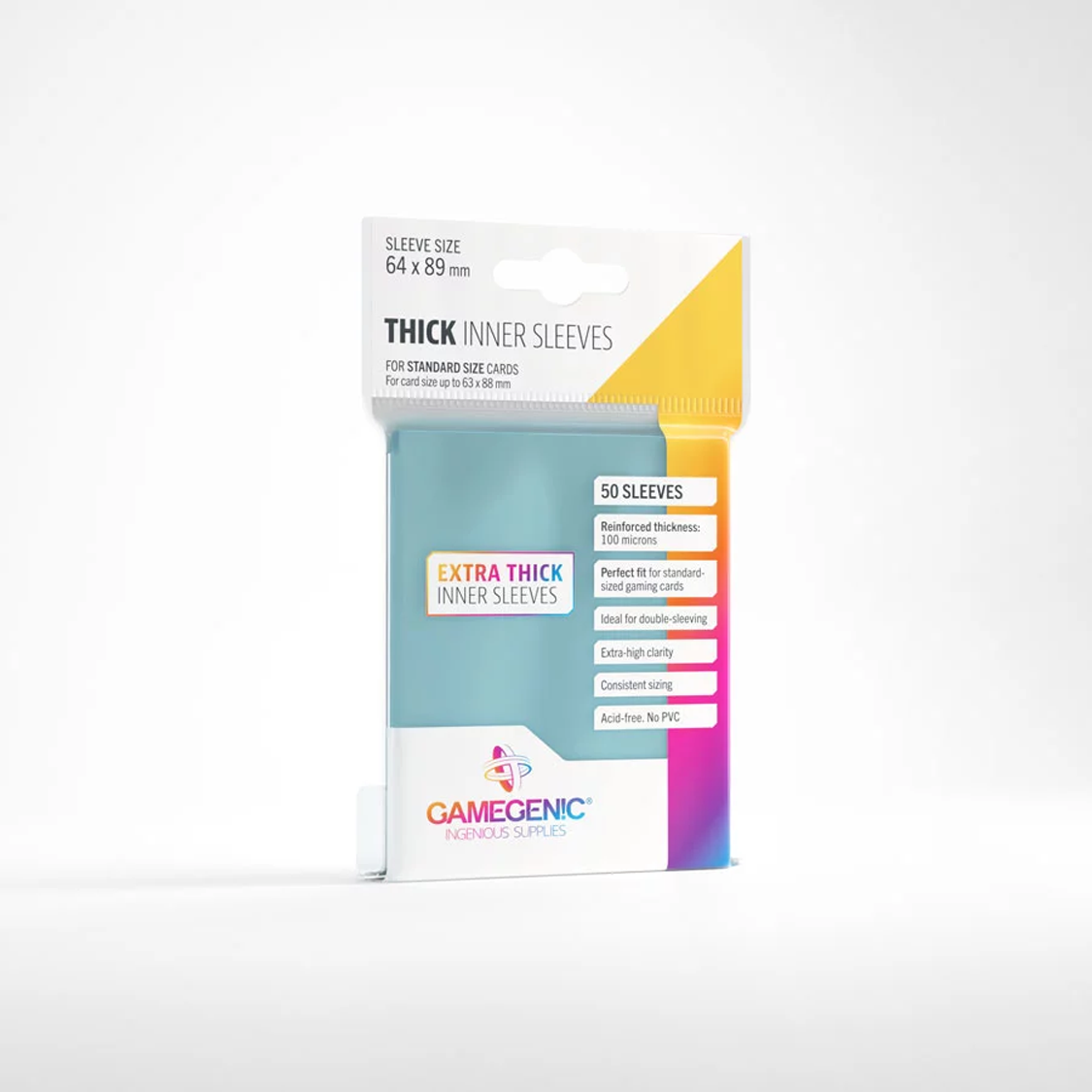 Gamegenic Thick Inner Card Sleeves: Clear (50ct)